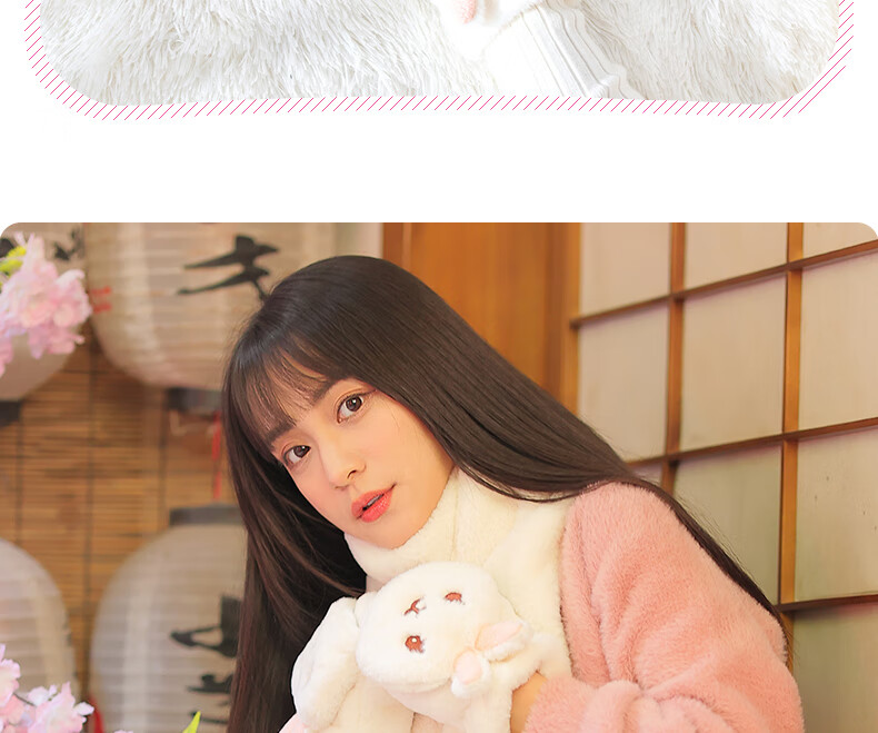 677888 Flip-Top Gloves for Women, Winter Student Cute Cycling Warm Half-Finger Christmas Gift for Girls Birthday Present 28