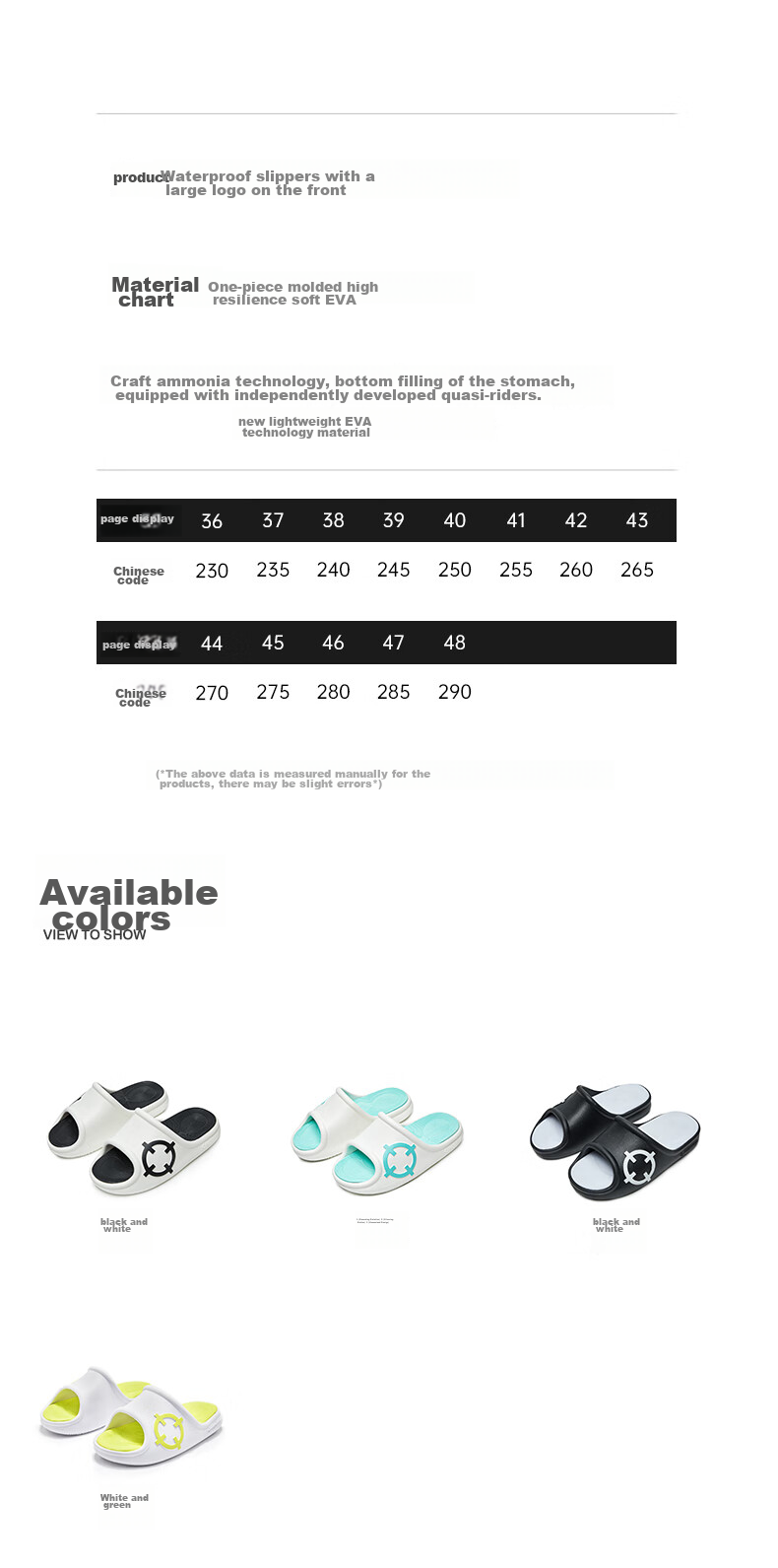 Zhunzhe Sky 1 Men's Sports Slippers Waterproof Non-Slip Soft Elastic Sandals Indoor Outdoor Thick Sole Water-Resistant Flip-Flops 6