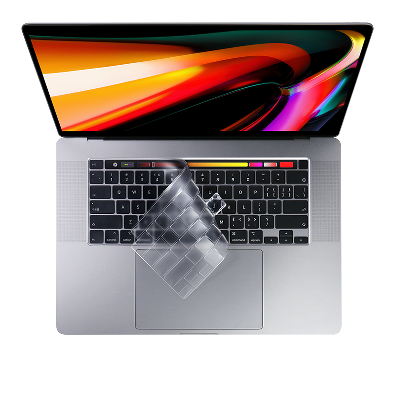 Jichuan Apple MacBook Pro 16-Inch Keyboard Cover for 2019 Model, Laptop Keyboard Protector, Touch Bar Full Coverage TPU Ultra-Thin Dust Cover