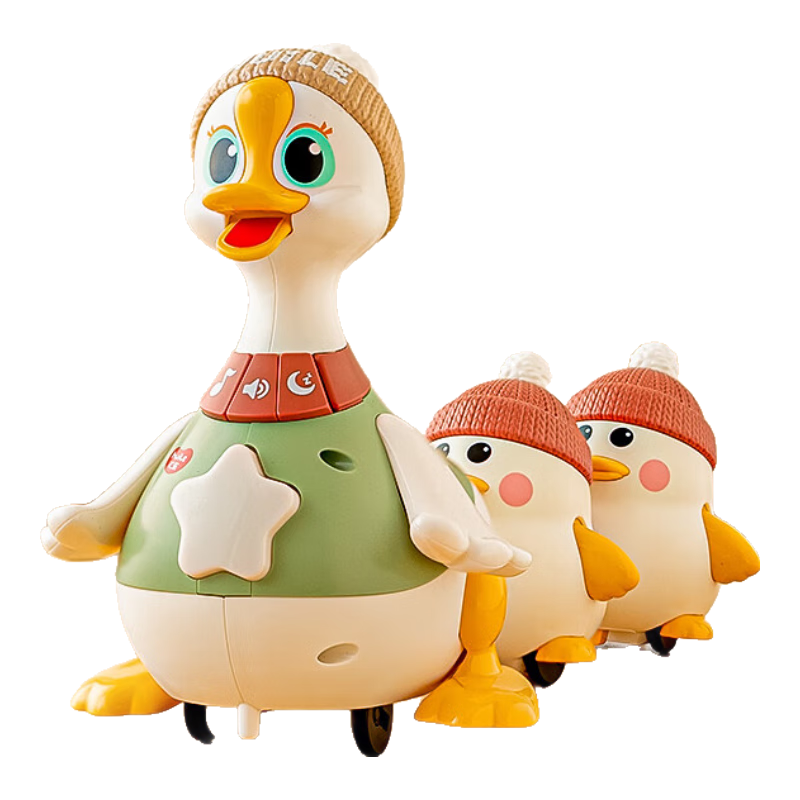 HUILE TOYS Crawling Duck Toy for Babies, Early Learning Toy for Head Lifting And Crawling, ABS Material, Suitable for 7-12 Months Old, Gift Box Packaging, CCC Certified
