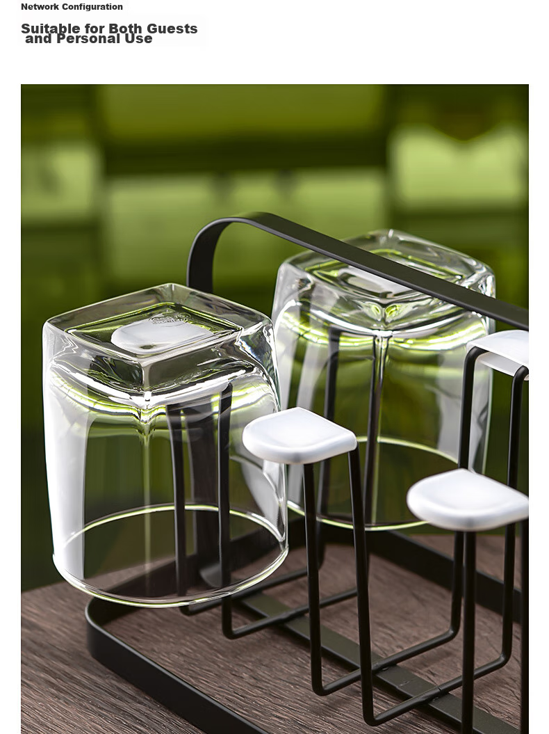 Ocean Thai Imported Glass Water Cups, Juice Cups, Milk Cups, Wine Glasses, Square Tea Cups, 295ml Set of Six 9