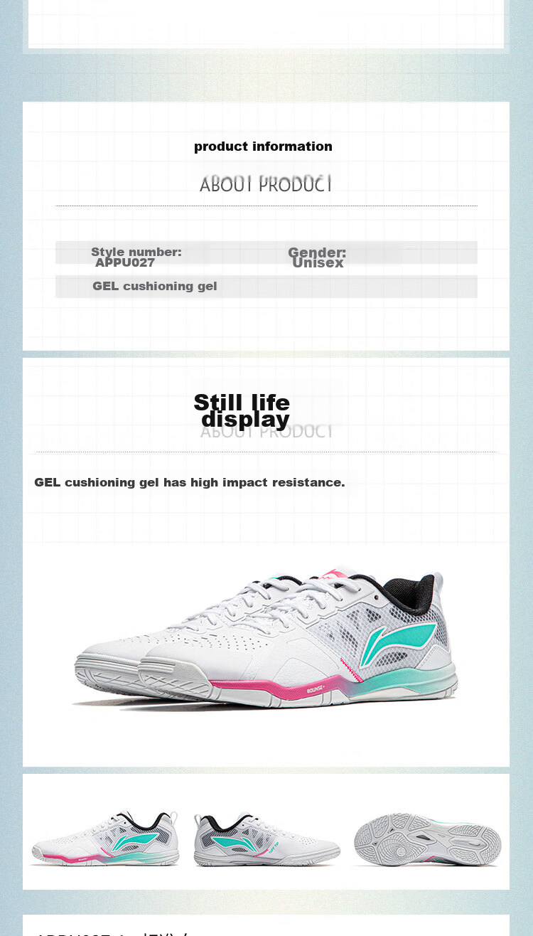 Li-Ning Table Tennis Shoes for Men, Professional-Grade Table Tennis Sports Shoes, National Team Ma Long's Signature Model, White And Gold, Size 41.5 18