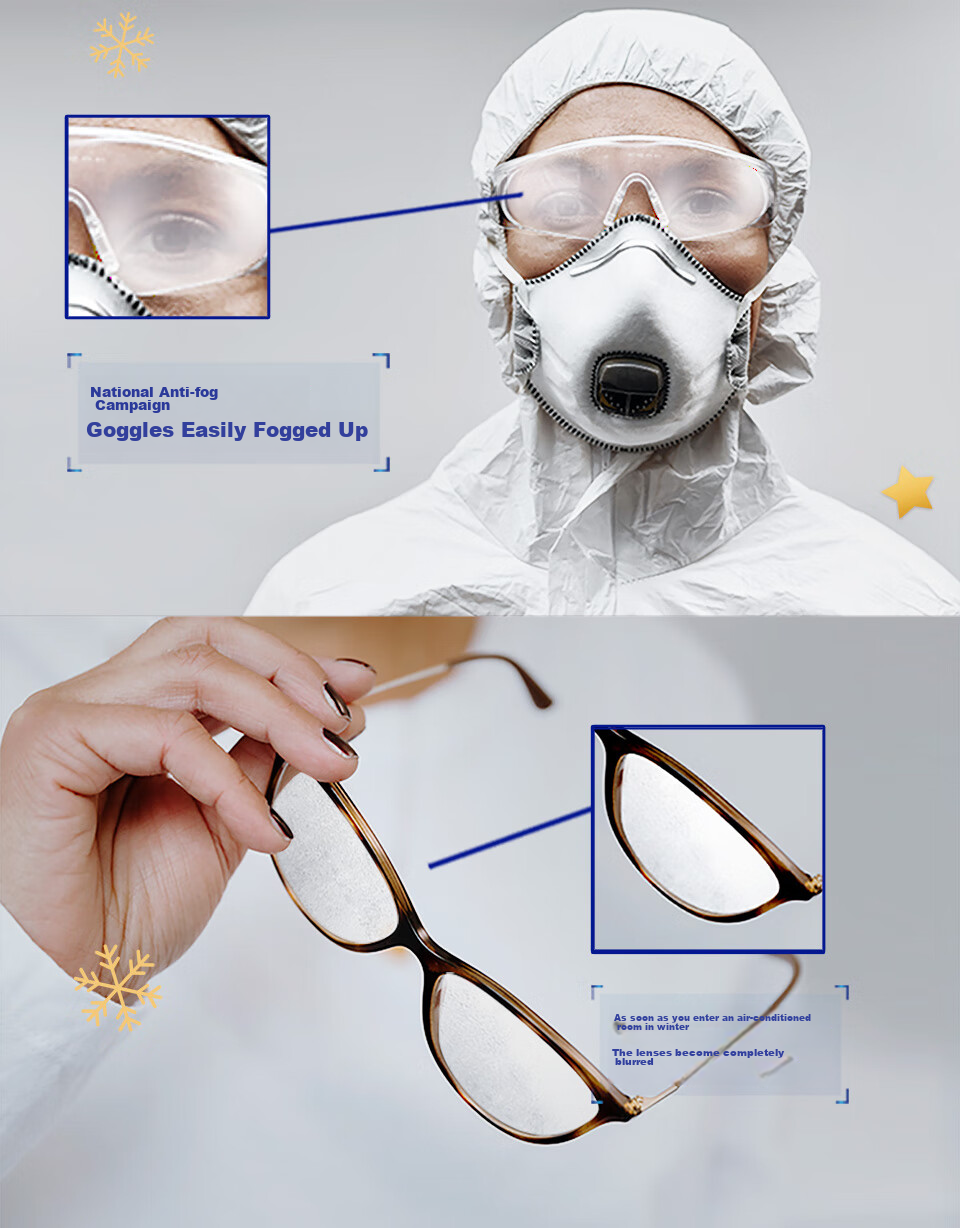 ZEISS Anti-Fog Cleaning Wipes for Glasses, Lenses, Goggles, Swimming Goggles, And Myopia Glasses - Anti-Fog Paper Towels, 100 Sheets 3