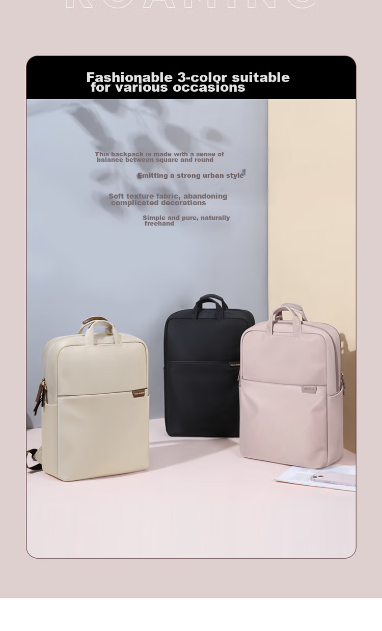 GOLF Backpack for Women, 14/15.6-Inch Apple Laptop Hidden Handheld Computer Bag, Women's Schoolbag, Business Travel 3