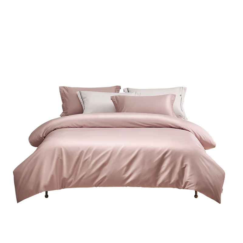 LOVO Luolai Shenghuo 60S Combed Cotton Satin Four-Piece Bedding Set, Luxurious Duvet Cover, Pure Cotton, 220*240cm