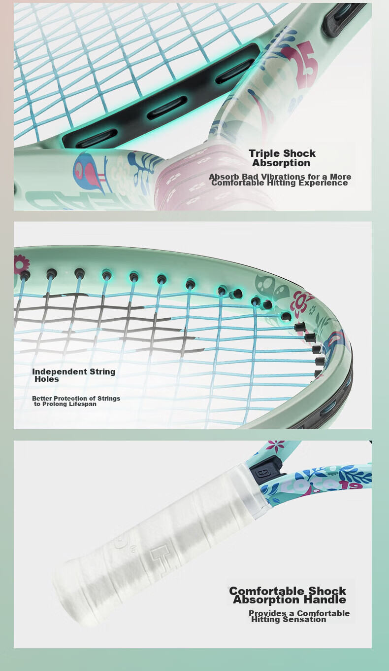 HEAD Children's Tennis Racket COCO Blue Youth Student Beginner Training Racket 23 Inches Suitable for Ages 6-8 6