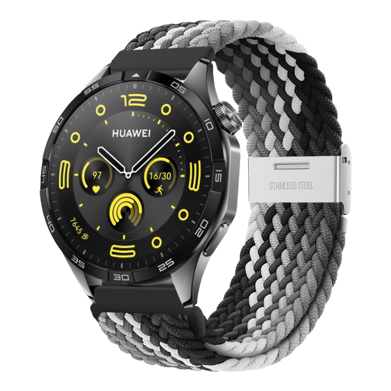 BHO Nylon Braided Loop Watch Strap Compatible with Huawei Watch GT7 Pro/GT6/GT5/GT4/GT3/Watch6/Watch5/4Pro/3/2/Honor Magic2 Smartwatch