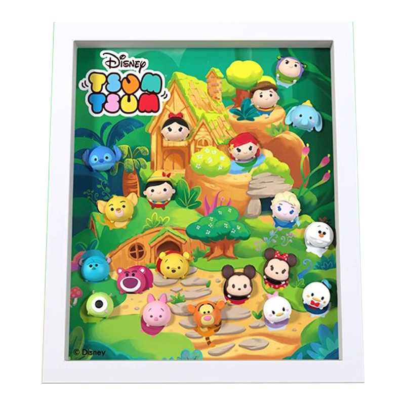 Dishini (Disney) Tooth Storage Box, Dental Care Organizer, Commemorative Collection, Photo Frame, Tooth Replacement Storage, Tree House