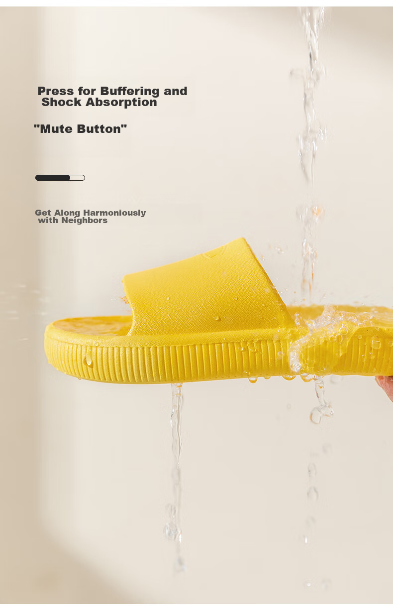 JOYTOUR Disposable Slippers, Portable Bathroom Non-Slip Couple Sandals for Women, with Storage Bag, Yellow, Size 38-39 9