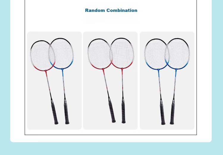 DHS Couple's Badminton Racket Set, 2 Pieces, Economical Training Double Rackets, 208 Pairs 7