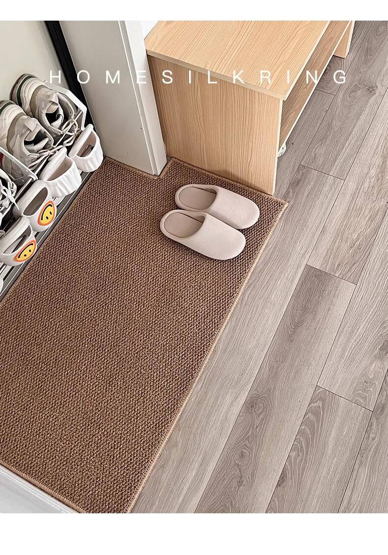 BULULOM Entrance Door Mat Sisal Imitation Carpet Door Mat Foot Mat Camel Yellow - Sisal Imitation - Cotton Back 50*80cm 9