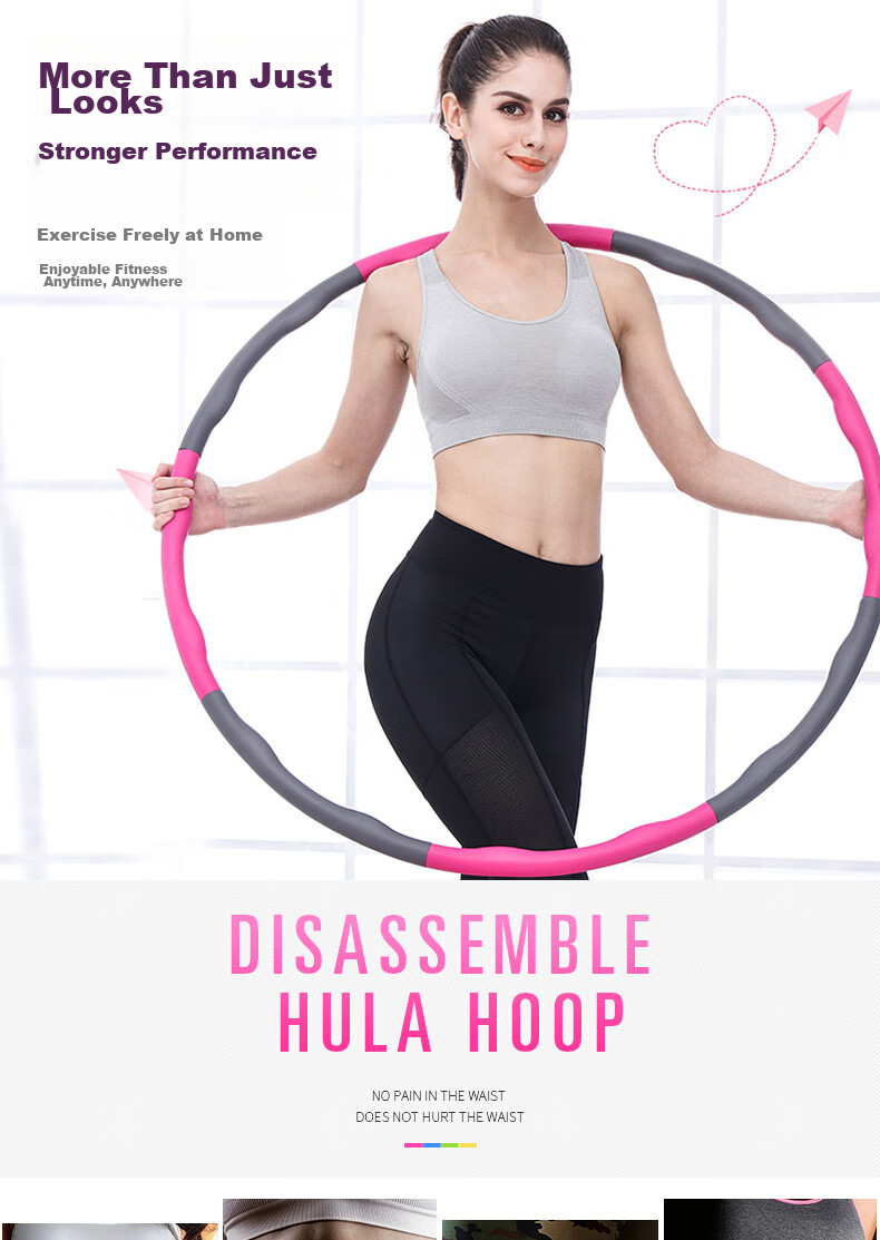 Duweike Hula Hoop, Detachable, Adjustable Waist, for Children And Adults, Shaping Fitness, Ocean Blue 1