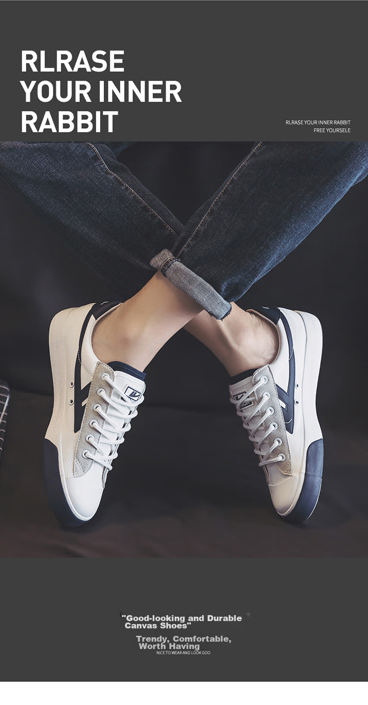 Warrior Official Canvas Shoes for Men And Women, Couples' Casual Shoes, Autumn Breathable Sports Sneakers KGH647MJ Beige-Red Size 37 7