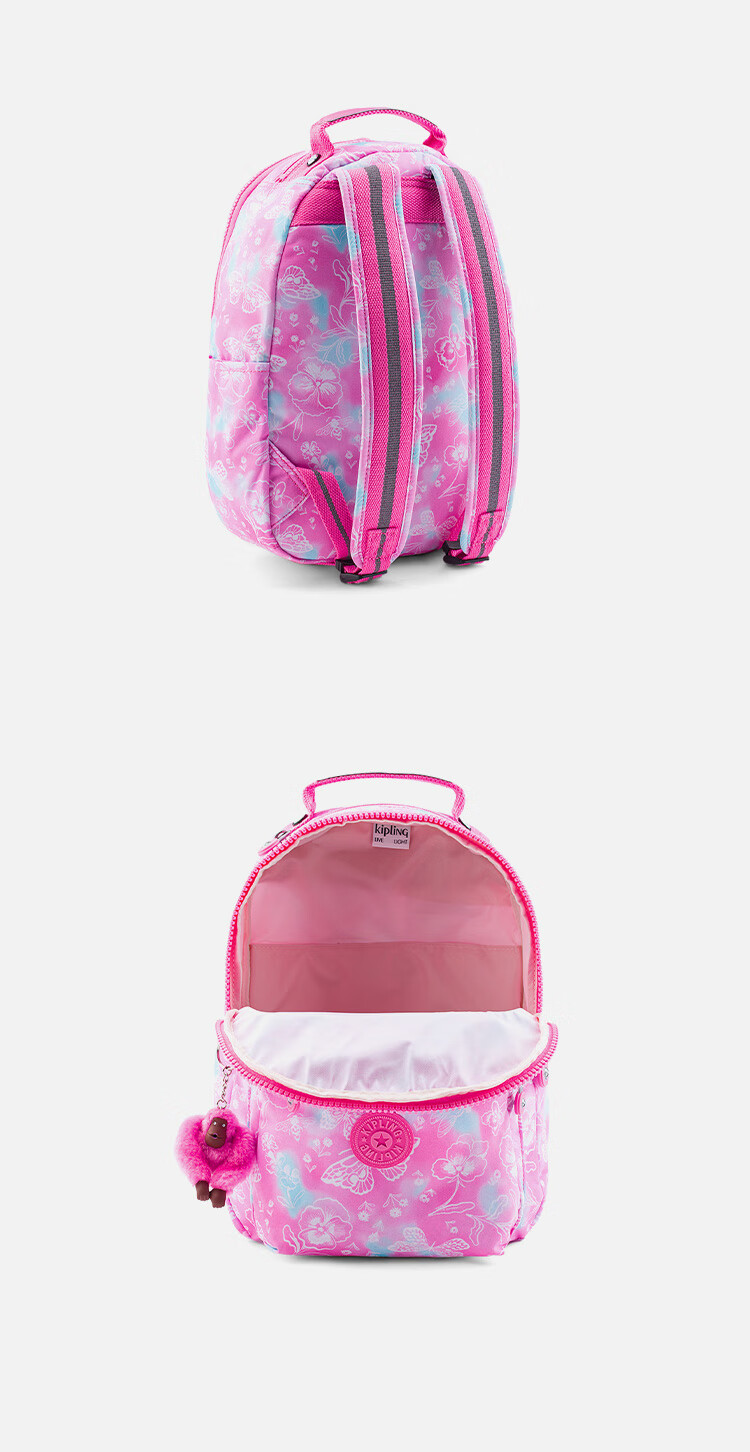 Kipling Large Capacity Fashionable Versatile Minimalist Stylish Cocktail Blue SEOUL Backpack 2