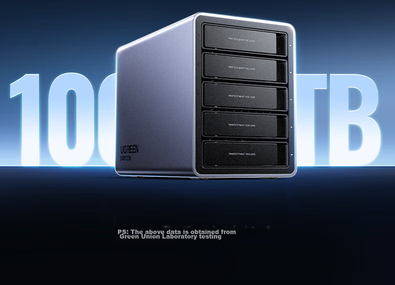 UGREEN Hard Drive Enclosure Multi-Bay Hard Drive Cage (No RAID Array, with Temperature-Controlled Fan) Compatible with Macmini/2.5/3.5 SATA Serial Mechanical And Solid State Drives 16