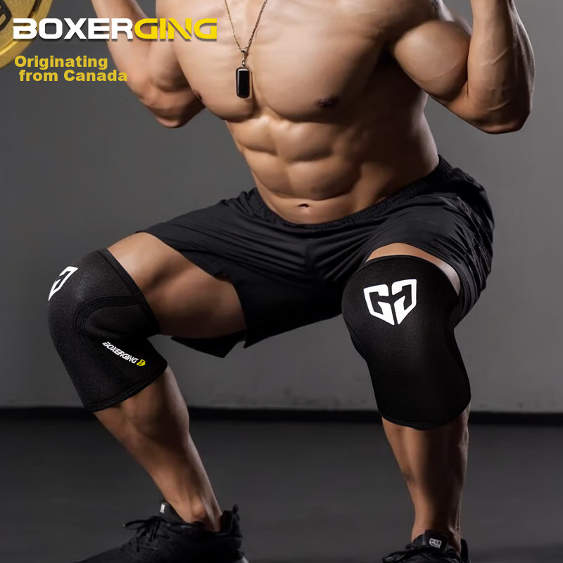 Наколенники GINGPAI SPORT для фитнеса, пауэрлифтинга и тяжелой атлетики, профессиональная защита колена, размер M, черный
