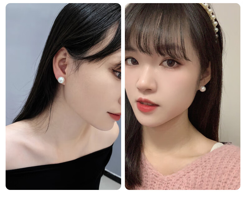 Daimi 18K Gold Round Bead, 10-11mm Minimalist Series Freshwater Pearl Stud Earrings, Mother's Day Gift for Girlfriend Or Wife 21