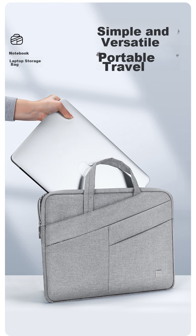 Biyoumei Laptop Bag, Handheld Slim Style, 14-Inch Notebook Briefcase, Suitable for Apple, Huawei, Xiaomi, Lenovo 1