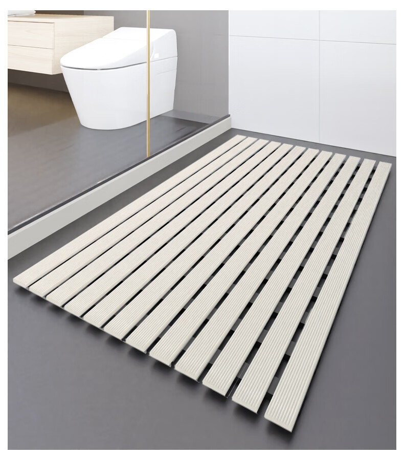 FARLEEHOMES Bathroom Non-Slip Mat, Shower Room Bath Mat, Washroom Floor Mat, Toilet Water Barrier Mat 6