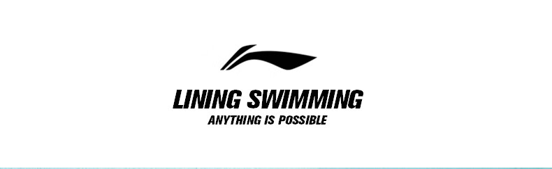 Li-Ning Swimming Trunks for Men, Square-Leg Double-Layer Beach Shorts, Anti-Fog Swimming Goggles And Swim Cap Set, Size 24-37XXL 1