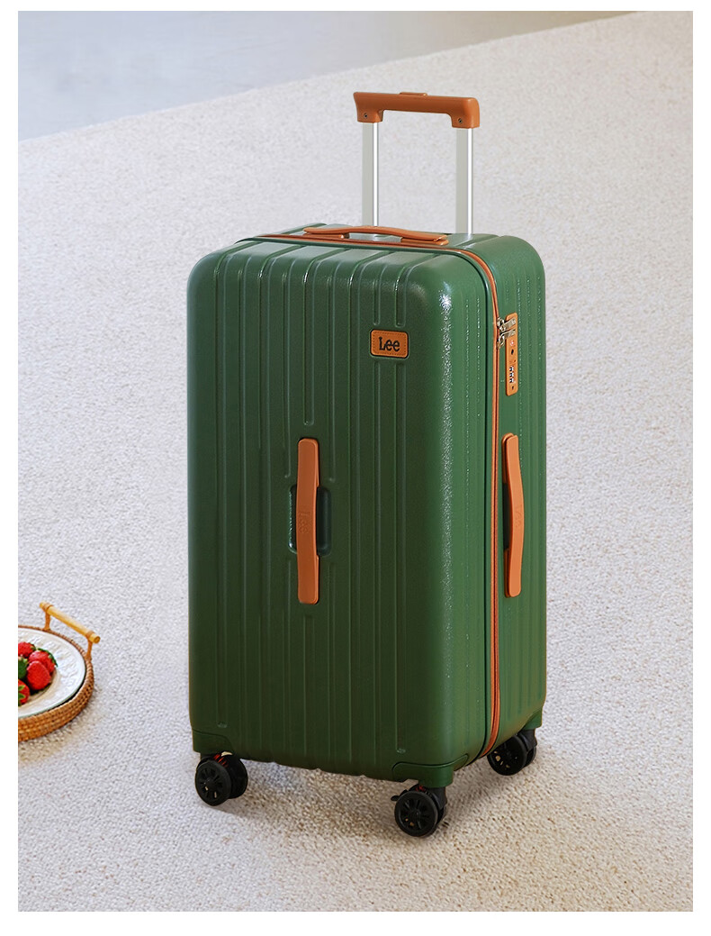 Lee High-Quality Large-Capacity Thickened Suitcase, Trolley Case, Student Carry-On Luggage, Travel Password Lock Suitcase, Aurora White, 20 Inch 18