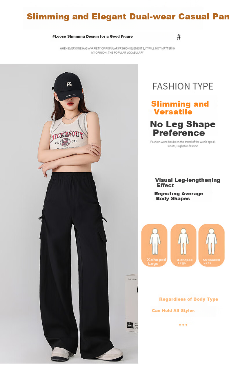 LangSha Women's Cargo Pants with Drawstring for Petite Figures, Lightweight Summer 2025 Butterfly Bow Casual Quick-Dry Trousers Paratrooper Pants 3