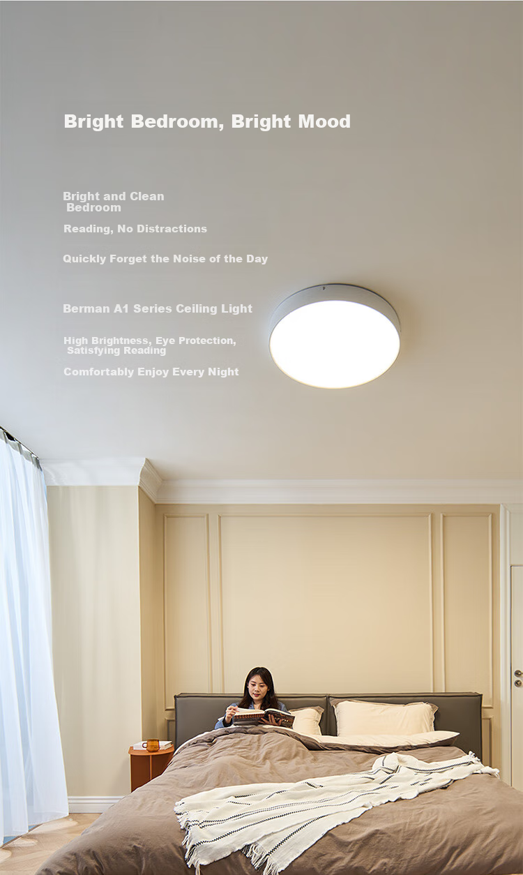 Paulmann P German Living Room Ceiling Light, Bedroom Eye Protection Anti-Blue Light Anti-Flicker Full Spectrum Lighting Fixture [Installation Included] 2