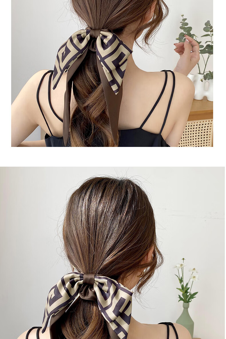 Xiangwan Hair Tie, Bow Hairband, Ribbon Hair Tie, Women's Hair Accessory, Butterfly Knot, Large Hair Tie, Elegant Ponytail Holder, Women's Hair Flower 9