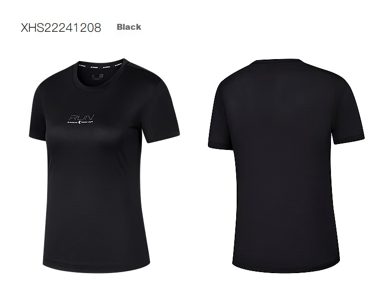 QIAODAN Women's Short-Sleeve T-Shirt, Summer Breathable Quick-Dry Round Neck Sports Running Tee Top for Wome 33