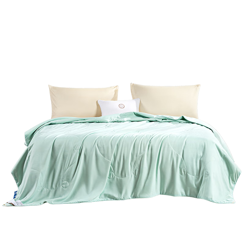 FUANNA Silk Comforter, 100% Mulberry Silk, Antibacterial Air Conditioning Quilt, Summer Cool Blanket, Double-Size Thin Quilt for Summer, 2.6 Jin (1.3 Kg), 203x229cm