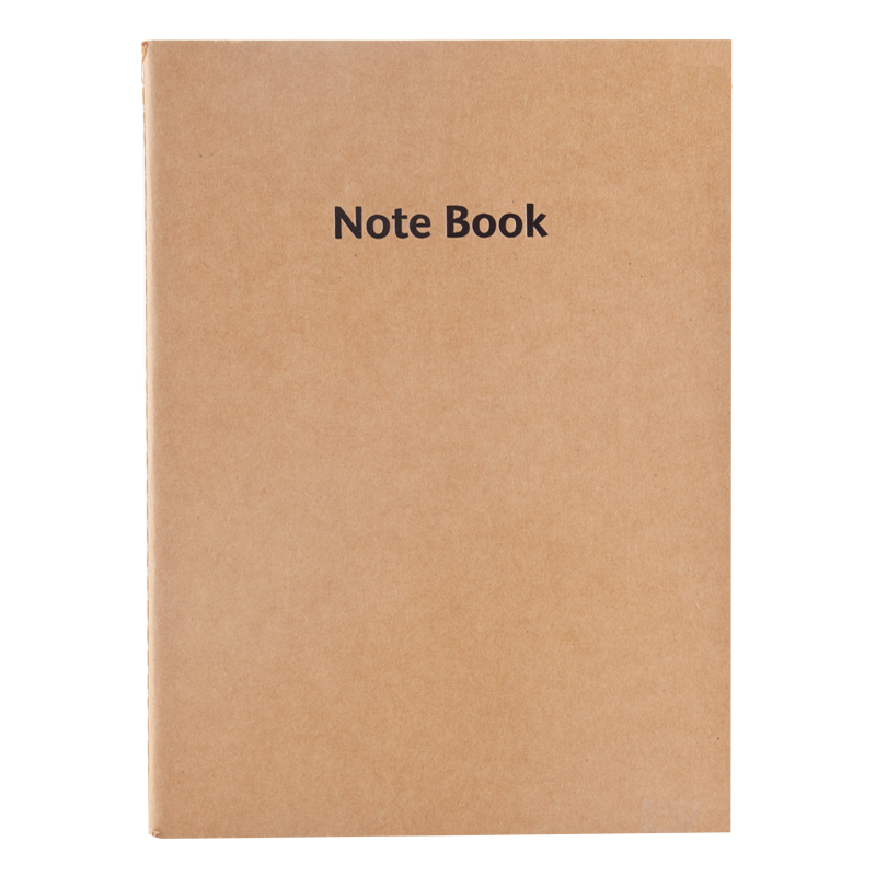 GuangBo 4-Pack 16K/60 Sheets Kraft Paper Soft Cover Notebooks, Journals, Diaries, Meeting Notes, Record Books for Office, Student, Classroom Note-Taking GBR16403