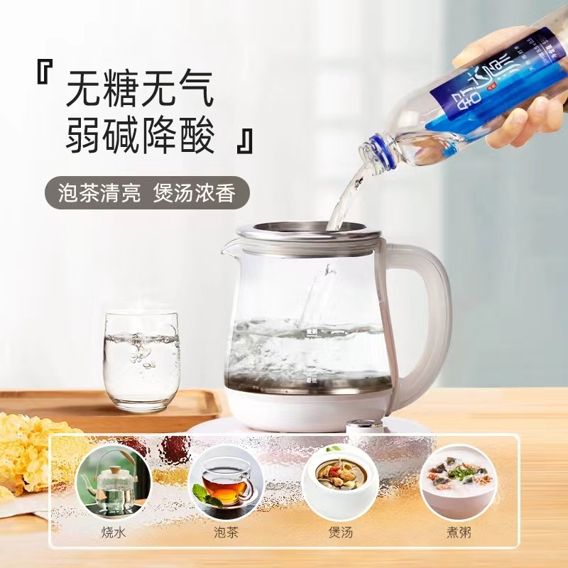 舒达源克东天然苏打水京东自营350ml*20瓶 高端弱碱性饮用水整箱小瓶