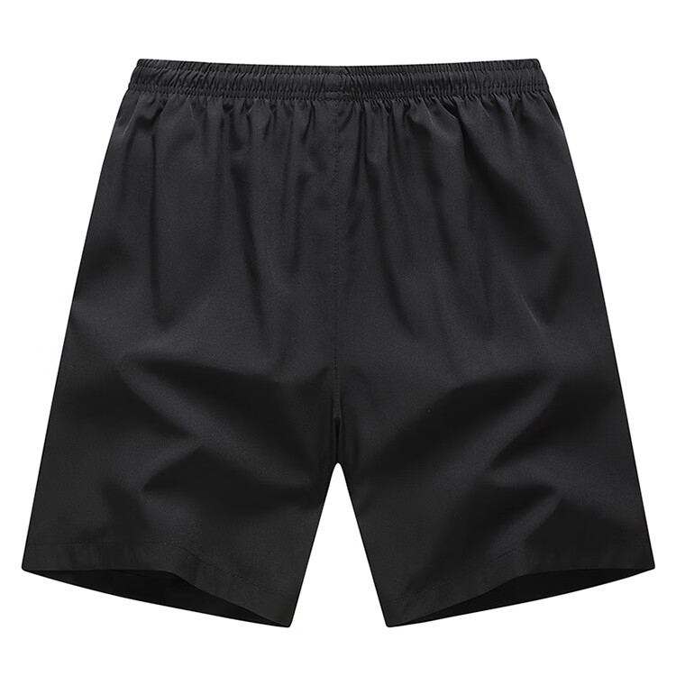 NASA GOOD Men's Shorts, Summer Solid Color Versatile Trendy Sports Thin Breathable Elastic Loose Five-Point Pants, Black 5XL 17