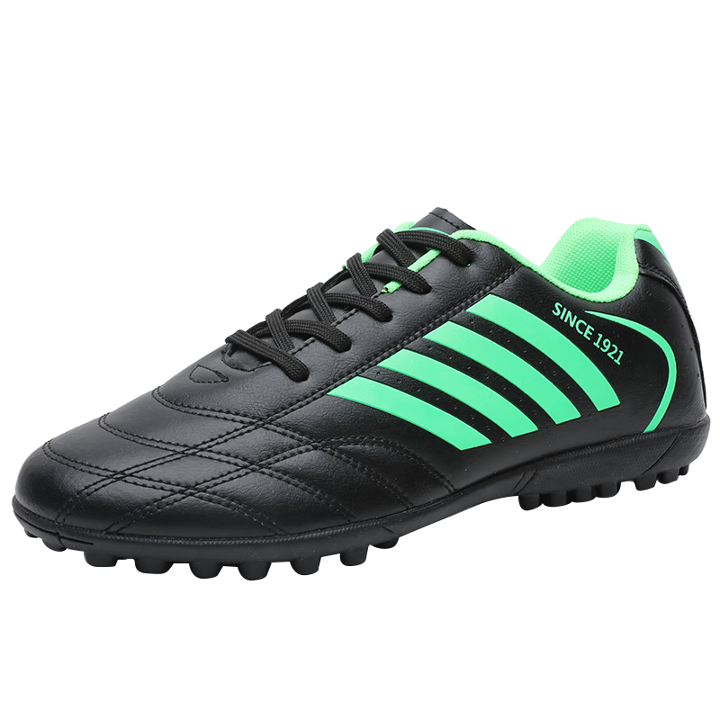 Shuangxingbate Soccer Shoes with TF Turf Studs, Short Studs for Men, Women, Adults, Teenagers, Students, Leather Upper, Football Training And Match Shoes for Artificial Turf