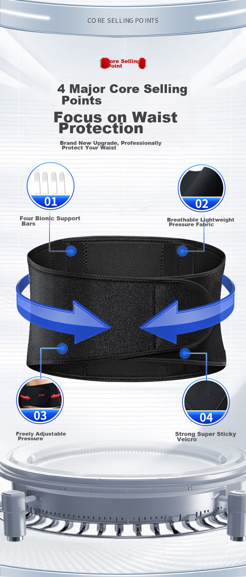 Li-Ning Back Support Belt for Men And Women, Sports Fitness Lumbar Disc Herniation Muscle Strain Running Deadlift Waist Brace Prolonged Sitting Warmth Back Protectio 6