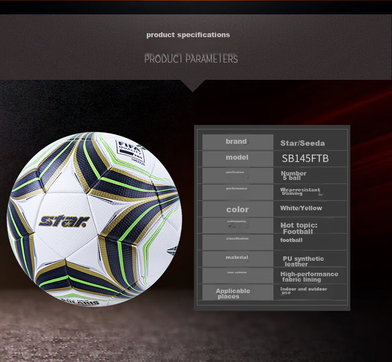 Star 3000 Soccer Ball, Size 5, Microfiber, Heat-Bonded, Adult Competition Standard Ball, International FIFA Approved, SB165FTB-05 2