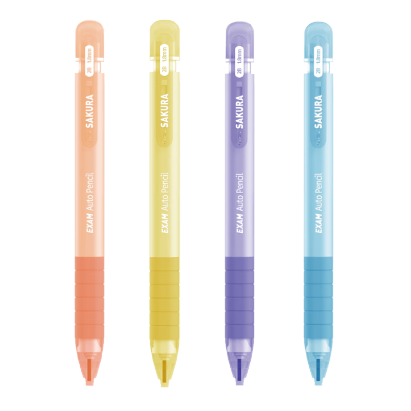 SAKURA 2B Mechanical Pencil Answer Sheet, Exam-Specific Pencil for College Entrance Exams And High School Entrance Exams, Yiming Jingren Series, Single Pencil - Coral Color