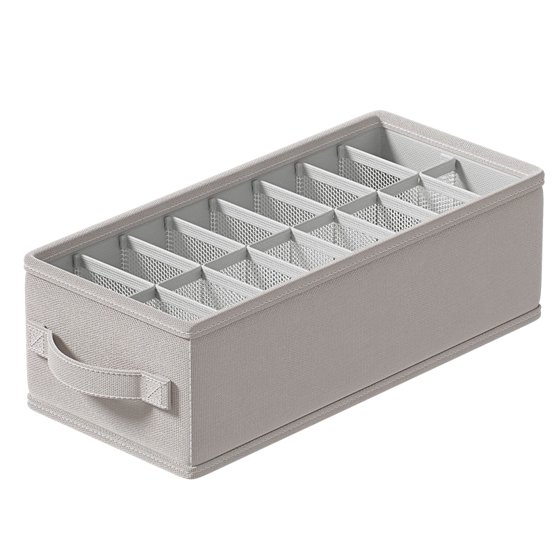 Baicaoyuan Underwear Storage Box, Bra And Sock Organizer, Panty Compartment Box, Home Closet Divider Storage Container, Small Size with 16 Compartments