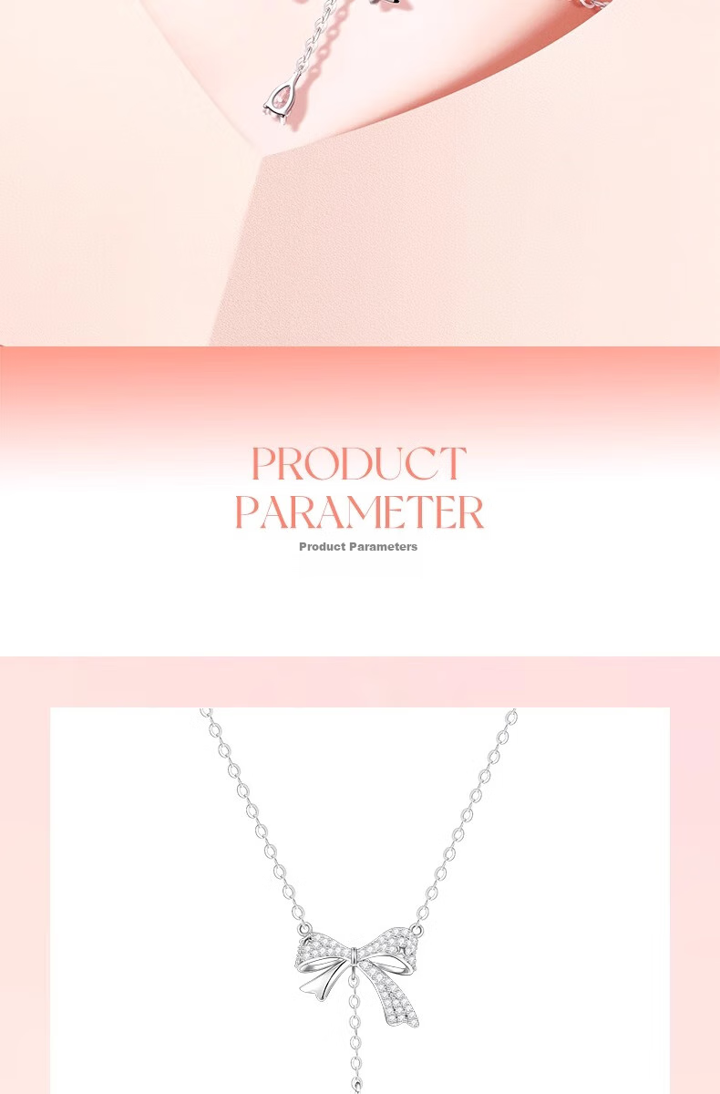 Fanci Elegant Bow Necklace for Women with Tassels, Choker Chain, Luxurious Feel, Birthday Gift for Girls 6