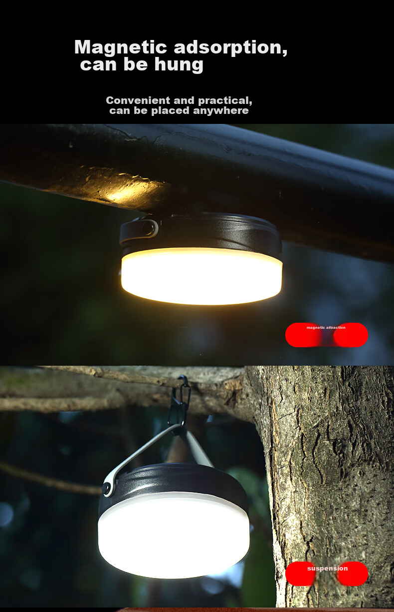Guangmingdajiang Camping Light, High-Intensity Tent Lamp, Outdoor Ultra-Bright Camping Emergency Equipment, Hanging Lamp, Power Outage LED Rechargeable Lighting 7106 5