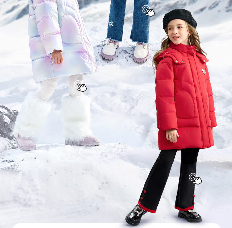 DISNEY Children's Clothing, Girls' Five-Proof Antibacterial Anti-Static Mid-Length down Jacket, Winter 2024, DB441KE33, Purple, Size 120 17