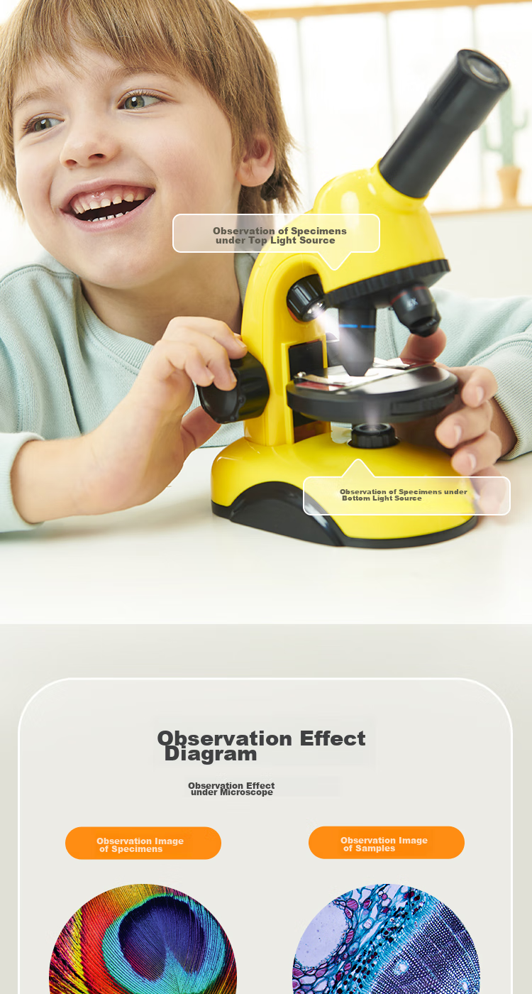 Bresser Microscope for Children, Dual-Use for Biological And Optical Viewing, High Magnification 750x, Scientific Experiment Toy, Children's Day Gift 8