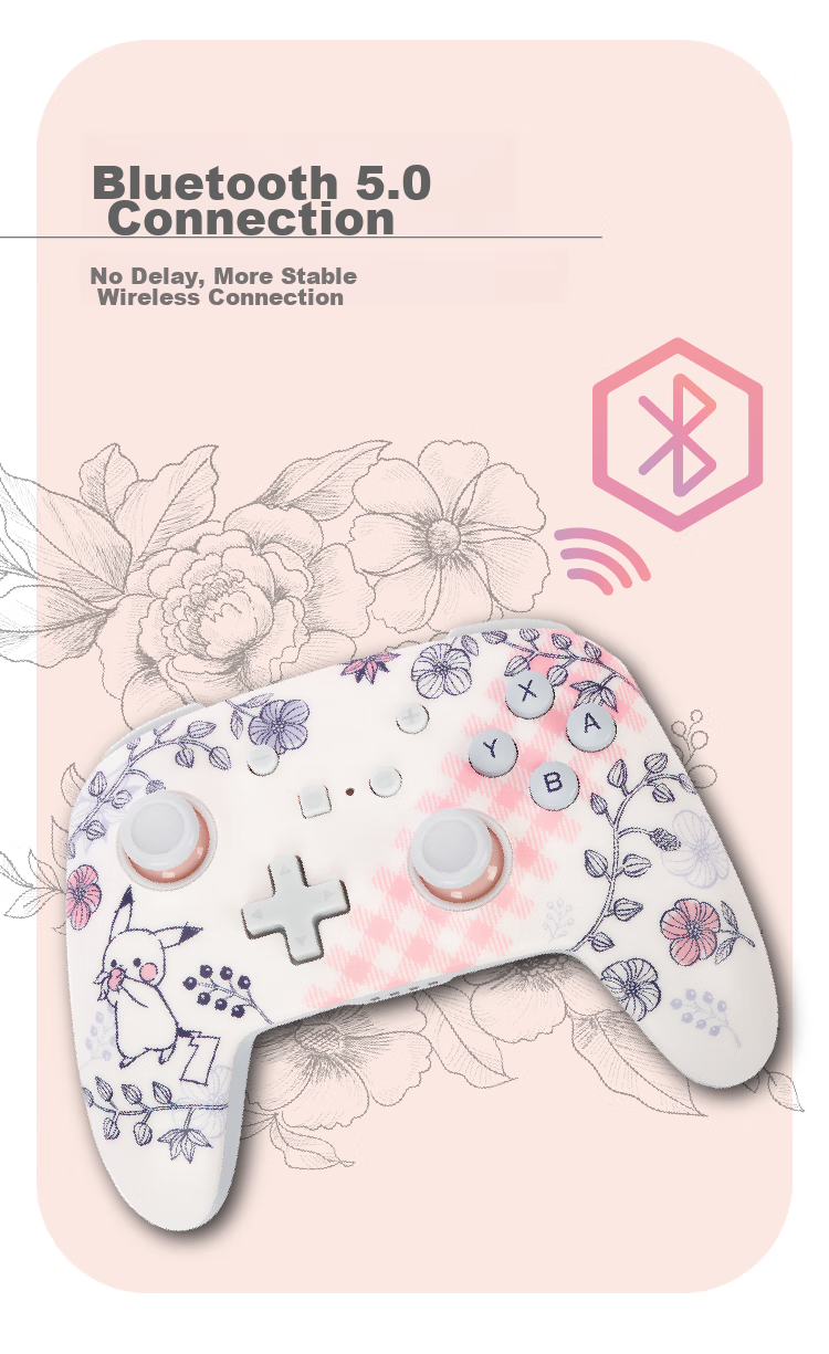 PowerA Officially Licensed Switch Controller, Switch 2 Controller, NS2 Bluetooth, Motion Control, Zelda, Mario, Pokemon, Pikachu Garden Controller 2