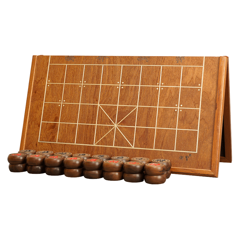 Yusheng Sandalwood Chess Set, High-Quality Chinese Chess, Large Wooden Pieces And Board Set, Suitable for Home Use As A Gift for Elders