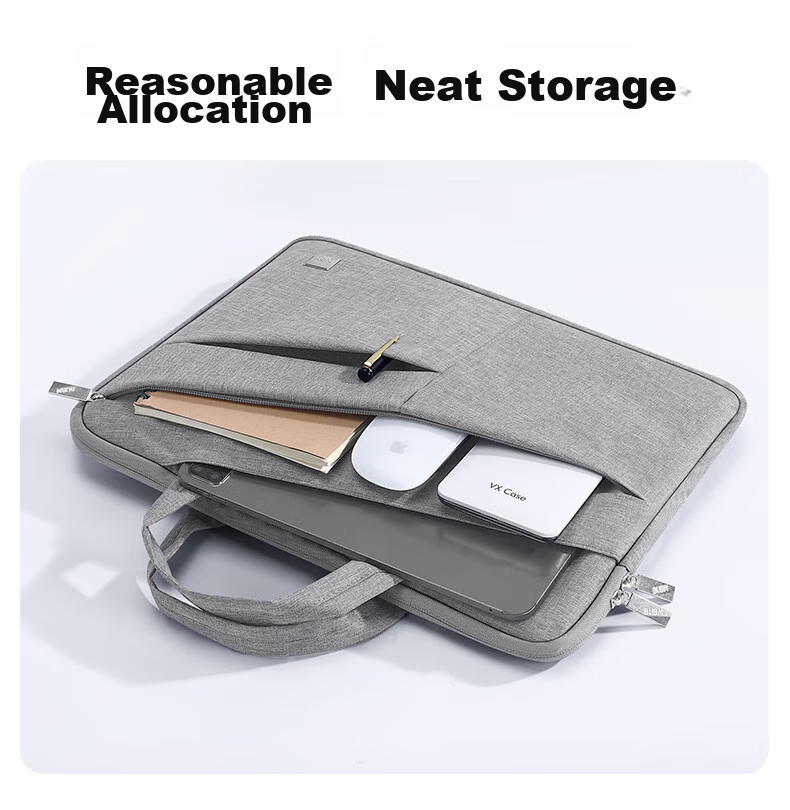 Biyoumei Laptop Bag, Handheld Slim Style, 14-Inch Notebook Briefcase, Suitable for Apple, Huawei, Xiaomi, Lenovo 4