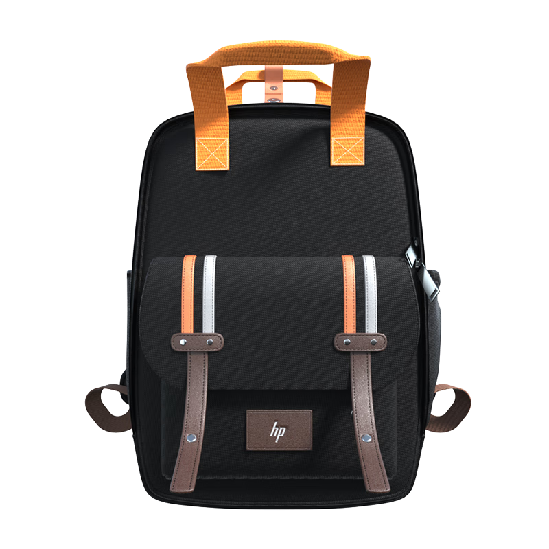 HP Backpack, Travel Bag for Men And Women, Business Briefcase, College Student Schoolbag, Laptop Backpack, Commuter Bag for Work, Notebook Computer Bag, Fashionable Backpack, Vibrant Orange