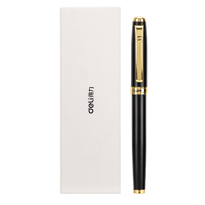 Deli Metal Gel Pen, Ballpoint Pen, Single Pen Per Box, for College Entrance Exam