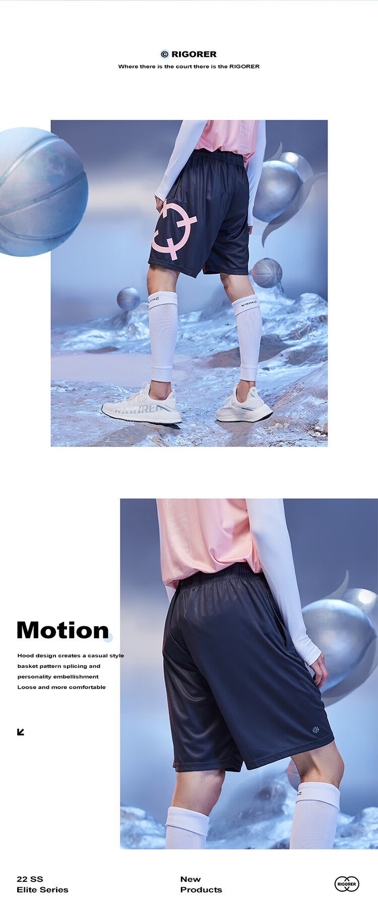 RIGORER Zongzilong Same Style Training Running Fitness Breathable Quick-Dry Knit Pants Z122211522 Pure Black 2XL 13