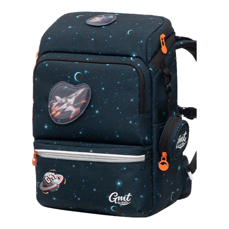 Gmt Backpack for Kids, Elementary School Children's Double Shoulder Bag, Large Capacity Gift, Lightweight Spine Protection And Load Reduction, for Grades 1-4, Includes Waist Belt, Black for Boys