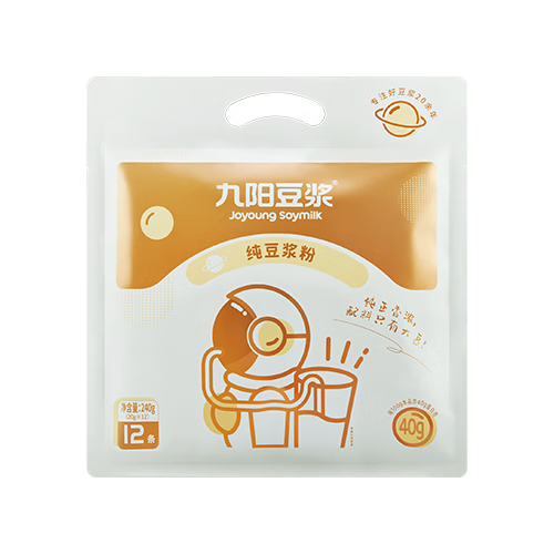 九阳豆浆纯豆浆粉12条*20g原味豆浆0糖添加豆浆谷物早餐高植物蛋白代餐